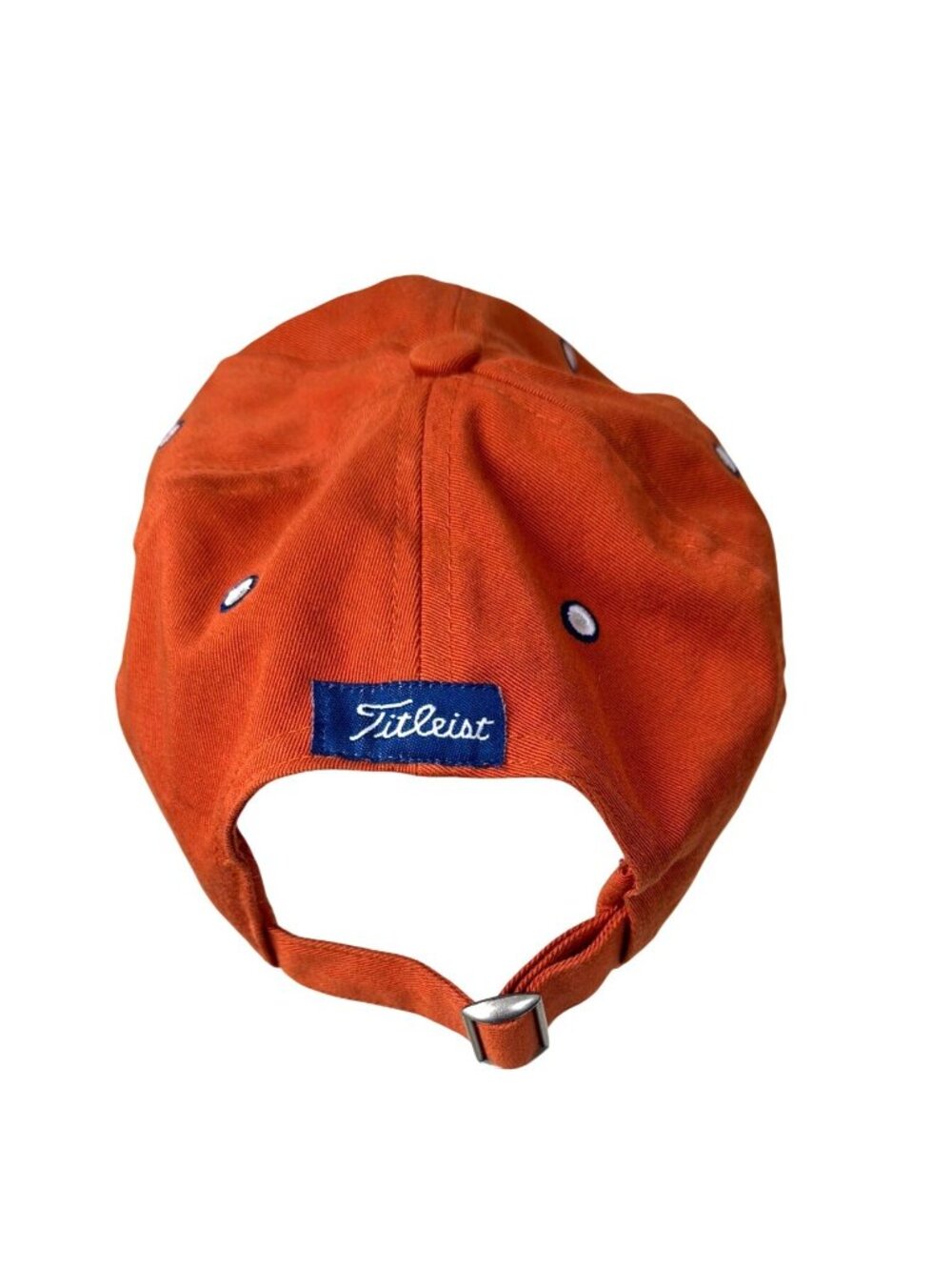 Titleist Golf Hat Cap Orange Adjustable Strapback Navy Blue White Embroidered Lo - Picture 2 of 6